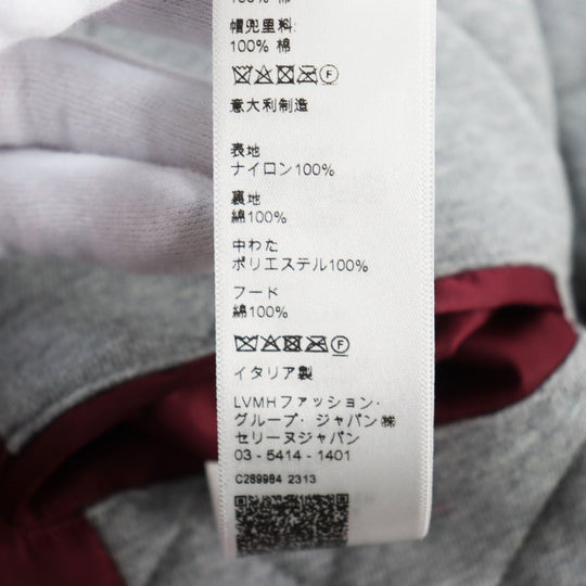 CELINE Blouson 2W15A227R Outer: 100% nylon, Lining: 100% cotton, Filling: 100% polyester, Part: 100% cotton Bordeaux Grey mens 52 Used Authentic