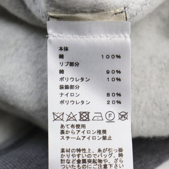HERMES sweat Main: 100% cotton, part: 90% cotton, part: 10% polyurethane, part: 80% nylon, part: 20% polyurethane gray Run H mens XL Used Authentic