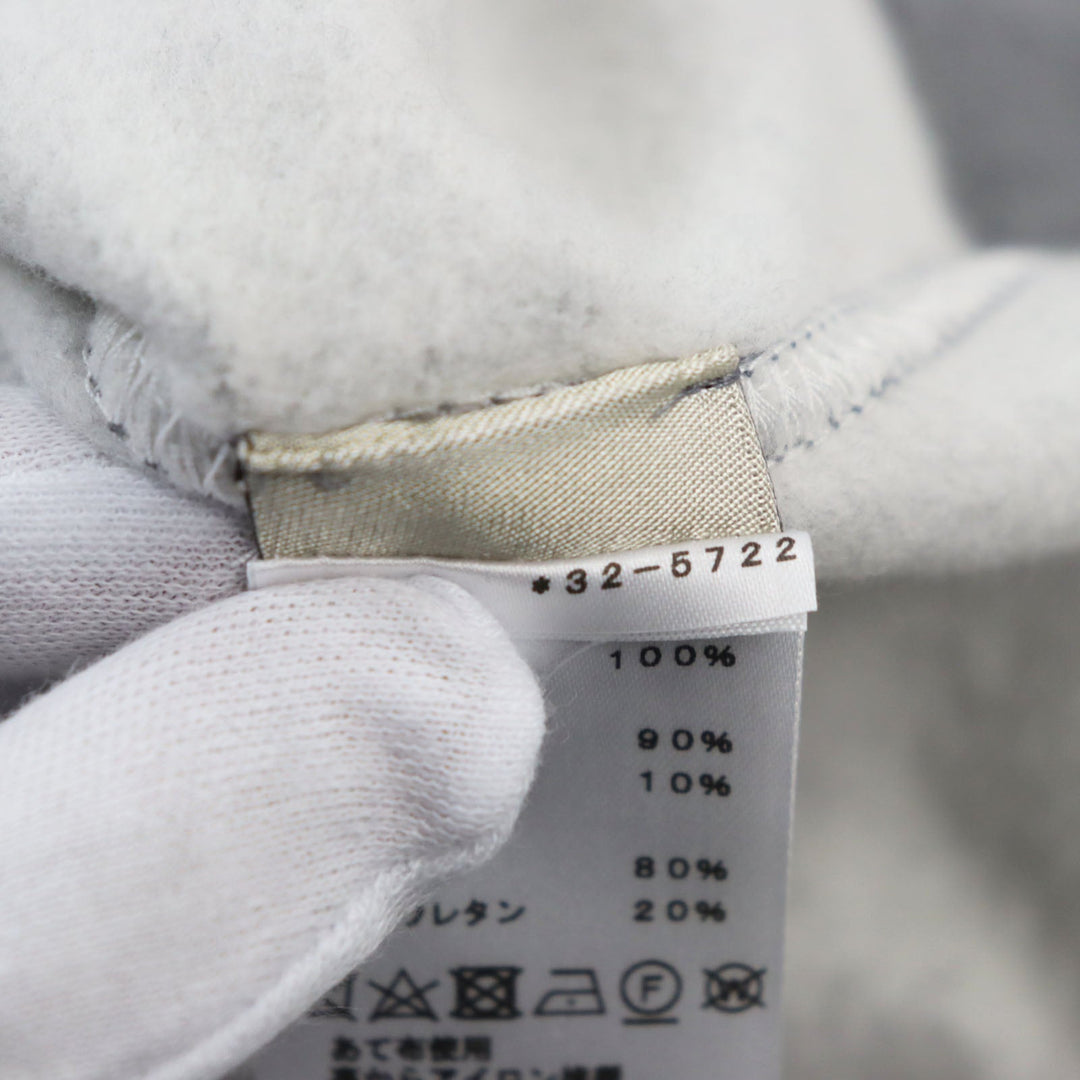 HERMES sweat Main: 100% cotton, part: 90% cotton, part: 10% polyurethane, part: 80% nylon, part: 20% polyurethane gray Run H mens XL Used Authentic