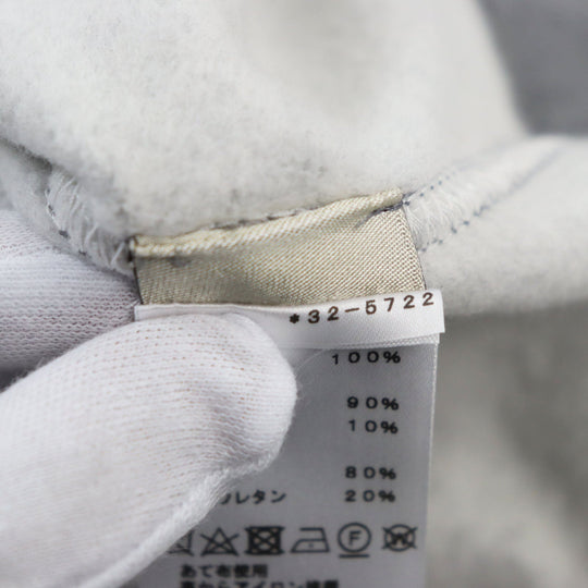 HERMES sweat Main: 100% cotton, part: 90% cotton, part: 10% polyurethane, part: 80% nylon, part: 20% polyurethane gray Run H mens XL Used Authentic