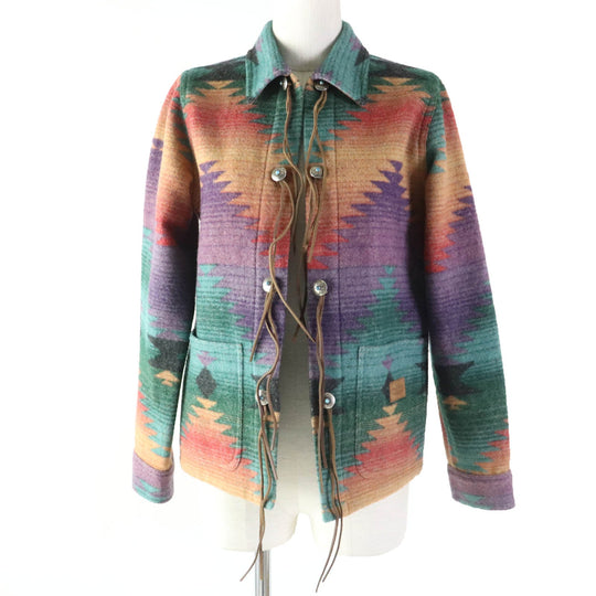 RALPH LAUREN Jacket Main: 93% wool, 7% nylon multicolor Women PS Used Authentic
