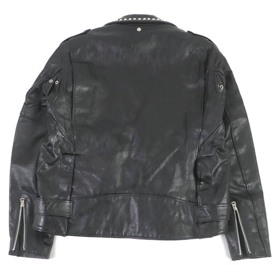 Sacai Riders jacket 22-02876M Main: Leather, Filling/Lining 1: 100% Polyester, Lining 2: 100% Cotton black mens 3 Used Authentic