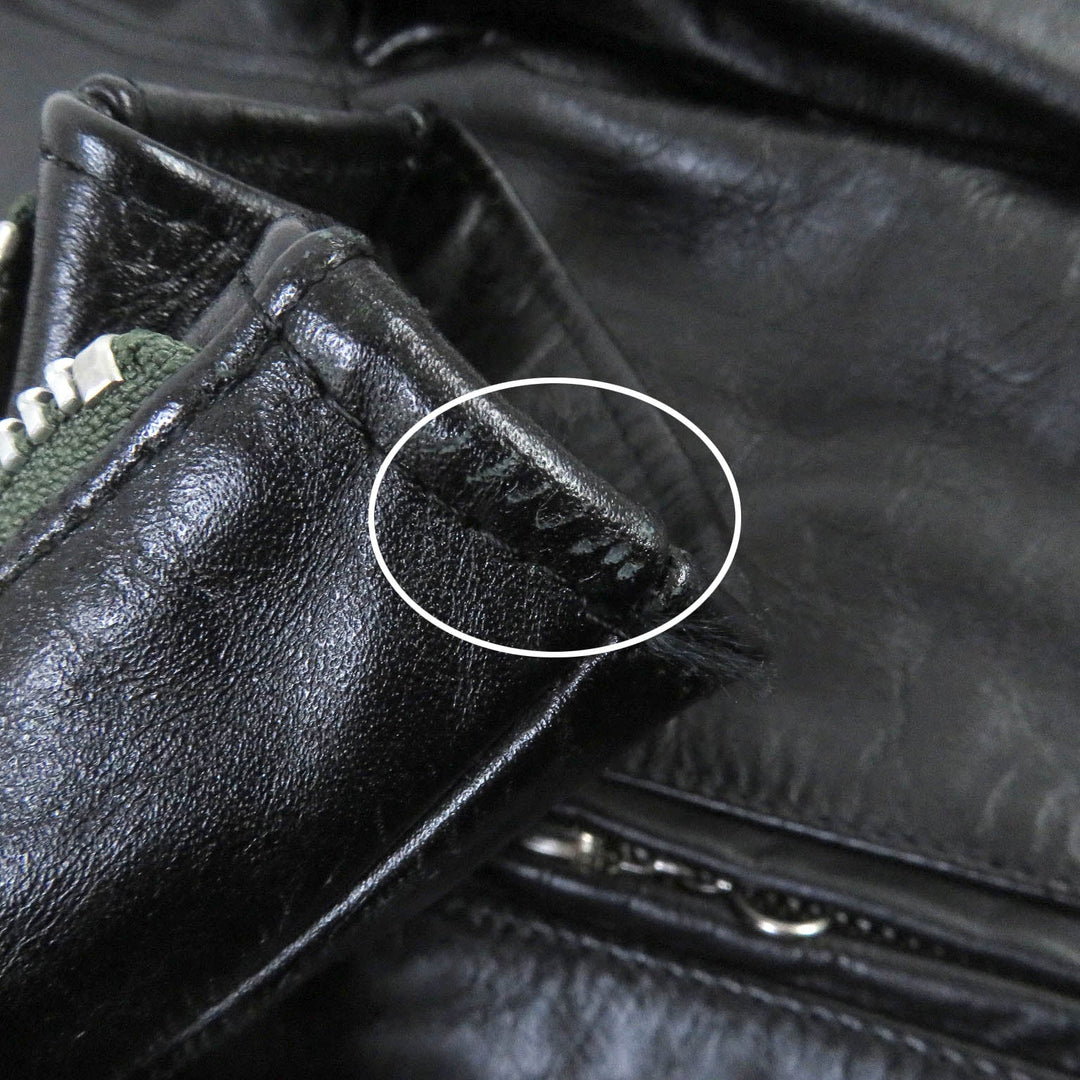 Sacai Riders jacket 22-02876M Main: Leather, Filling/Lining 1: 100% Polyester, Lining 2: 100% Cotton black mens 3 Used Authentic