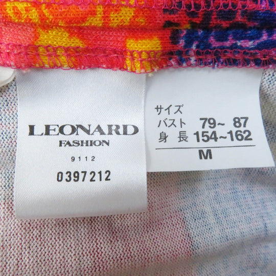 LEONARD FASHION cardigan 0397212 Outer material: 95% cotton, Outer material: 5% rayon Multi Women M Used Authentic