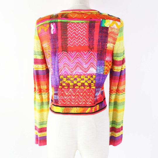 LEONARD FASHION cardigan 0397212 Outer material: 95% cotton, Outer material: 5% rayon Multi Women M Used Authentic