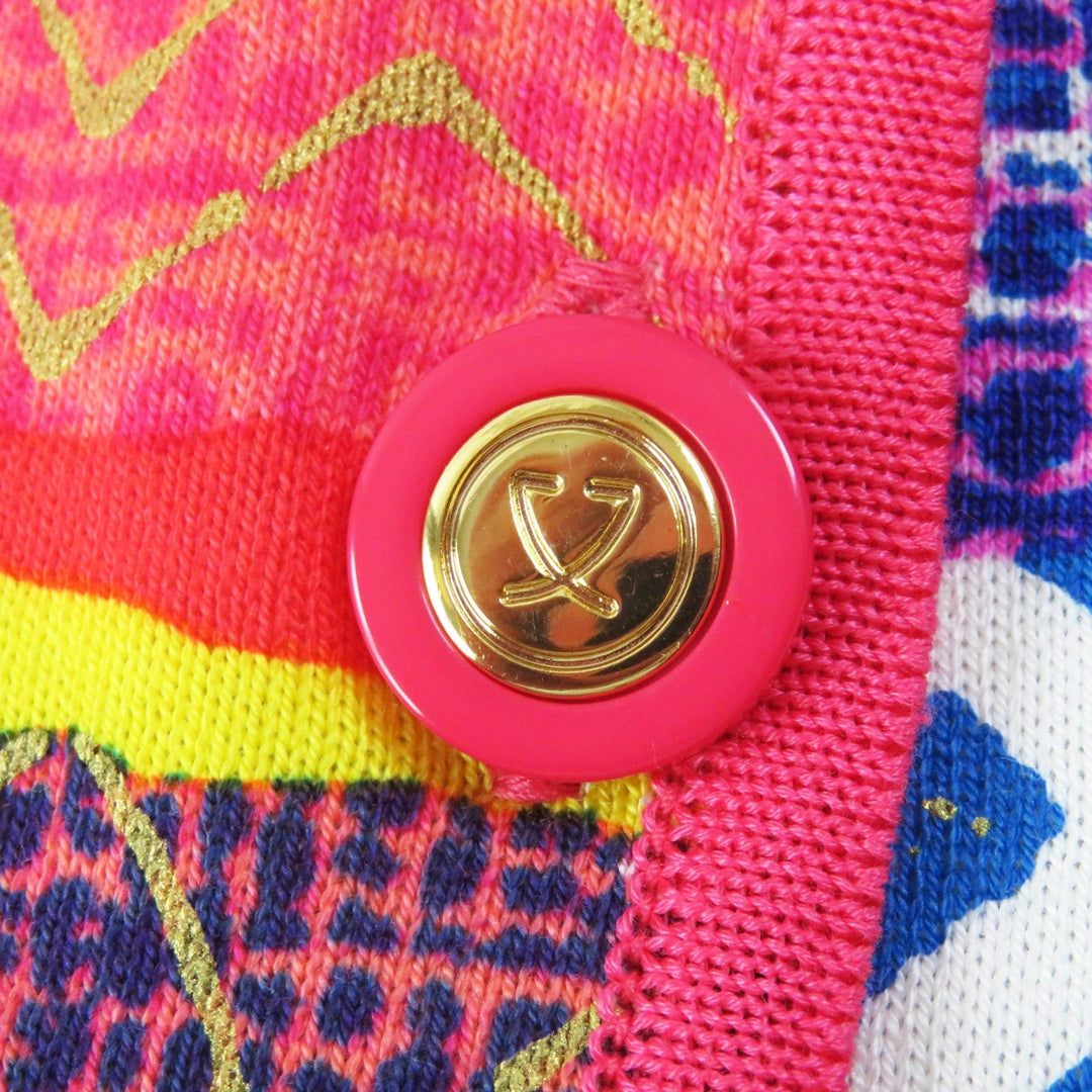 LEONARD FASHION cardigan 0397212 Outer material: 95% cotton, Outer material: 5% rayon Multi Women M Used Authentic