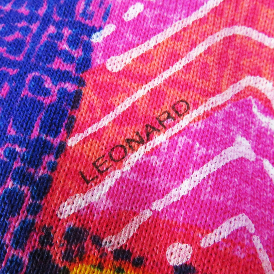LEONARD FASHION cardigan 0397212 Outer material: 95% cotton, Outer material: 5% rayon Multi Women M Used Authentic