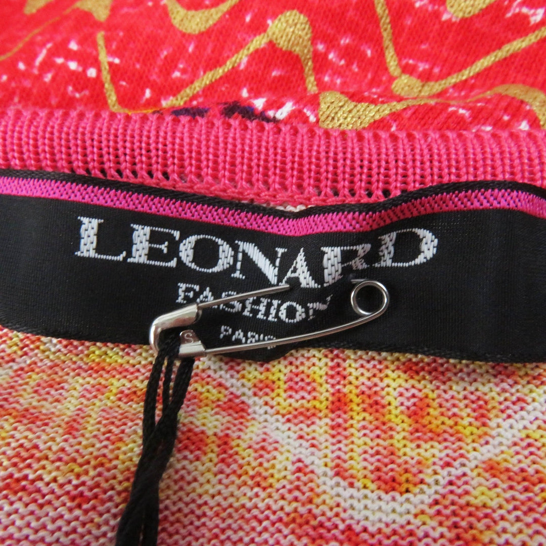 LEONARD FASHION cardigan 0397212 Outer material: 95% cotton, Outer material: 5% rayon Multi Women M Used Authentic