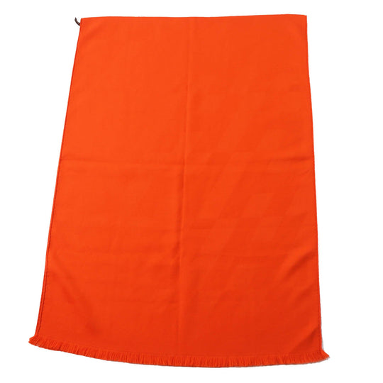 HERMES Stall Main: 85% cashmere, Main: 15% silk Orange Women Used Authentic