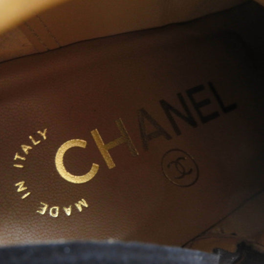 CHANEL Knee high boots Main: Suede black Women 36 Used Authentic