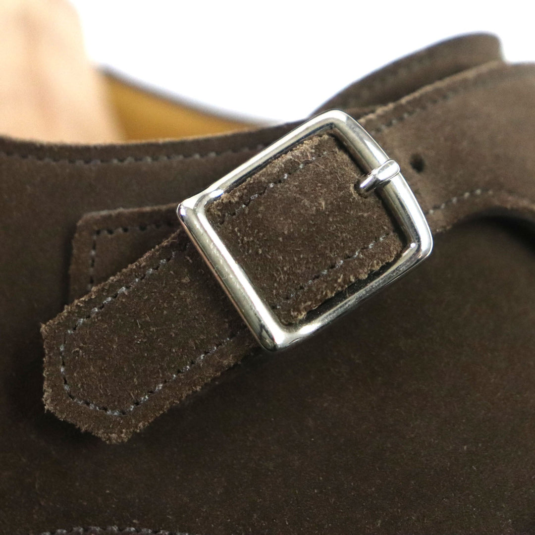 John Lobb Dress shoes Main: Suede leather Dark brown WILLIAM mens 8 Used Authentic