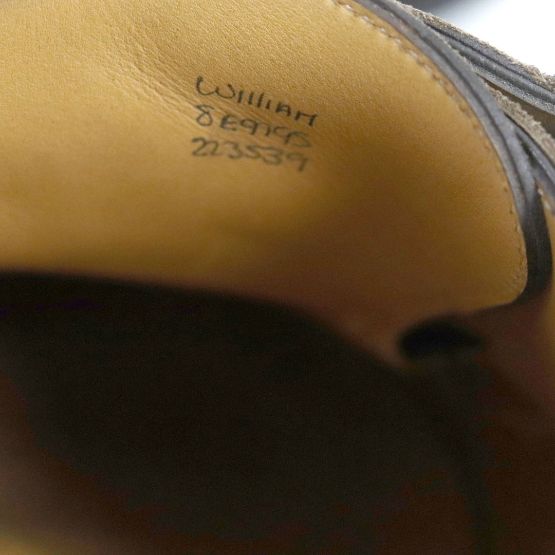 John Lobb Dress shoes Main: Suede leather Dark brown WILLIAM mens 8 Used Authentic