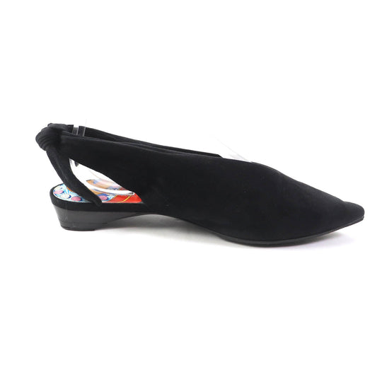 HERMES pumps Main: Suede leather black Women 37 Used Authentic
