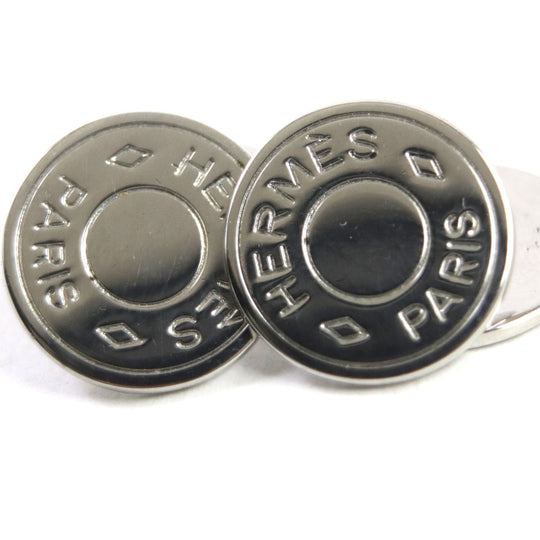 HERMES cuffs metal Silver BIJOUTERIE FANTAISIE mens Used Authentic