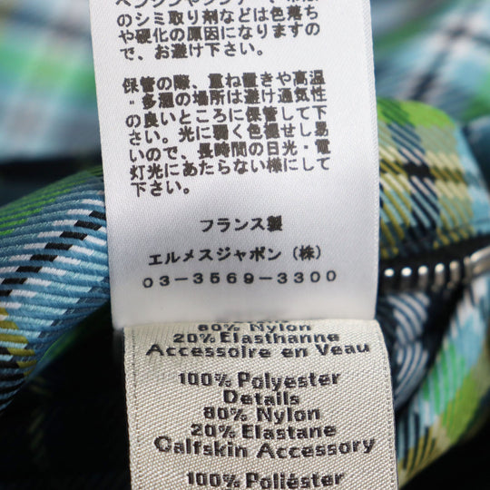 HERMES Blouson Main: 100% polyester, some: 80% nylon, some: 20% polyurethane, some: leather multicolor mens 46 Used Authentic