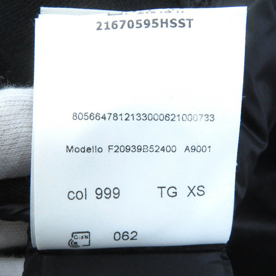 MONCLER Down jacket Main: 100% wool, Filling: 90% down, Filling: 10% feather, Front body (outer material): 100% nylon, Front body (lining): 100% nylon black CARDIGAN Women XS Used Authentic