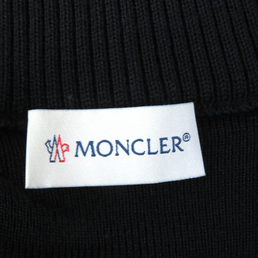 MONCLER Down jacket Main: 100% wool, Filling: 90% down, Filling: 10% feather, Front body (outer material): 100% nylon, Front body (lining): 100% nylon black CARDIGAN Women XS Used Authentic