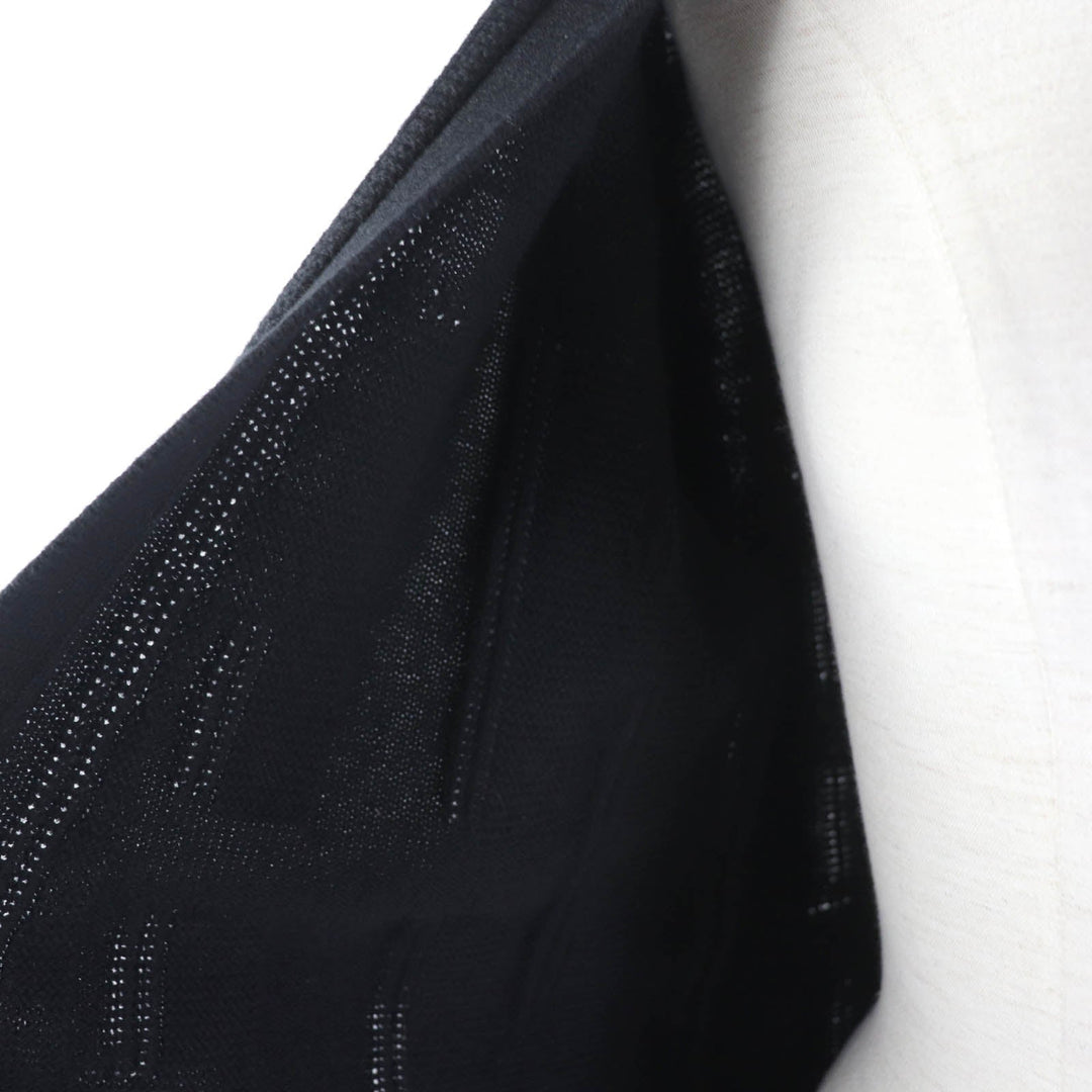 HERMES cardigan Main: 100% wool black Women 34 Used Authentic