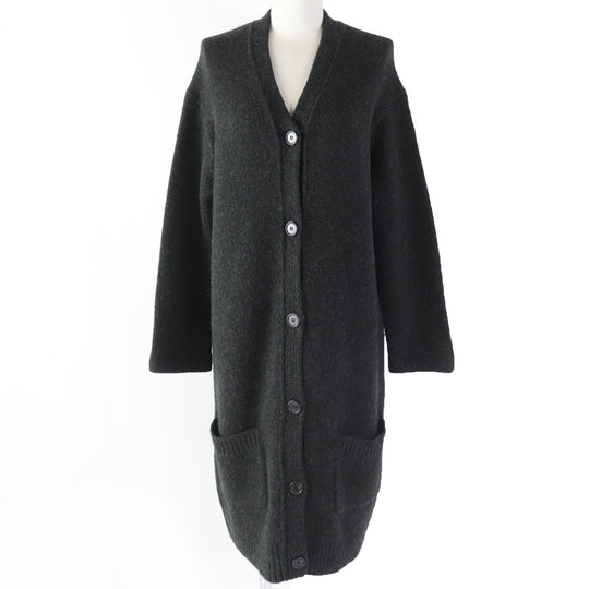 CELINE cardigan 2 5Q46/4206 Main: 100% cashmere Dark gray Women M Used Authentic