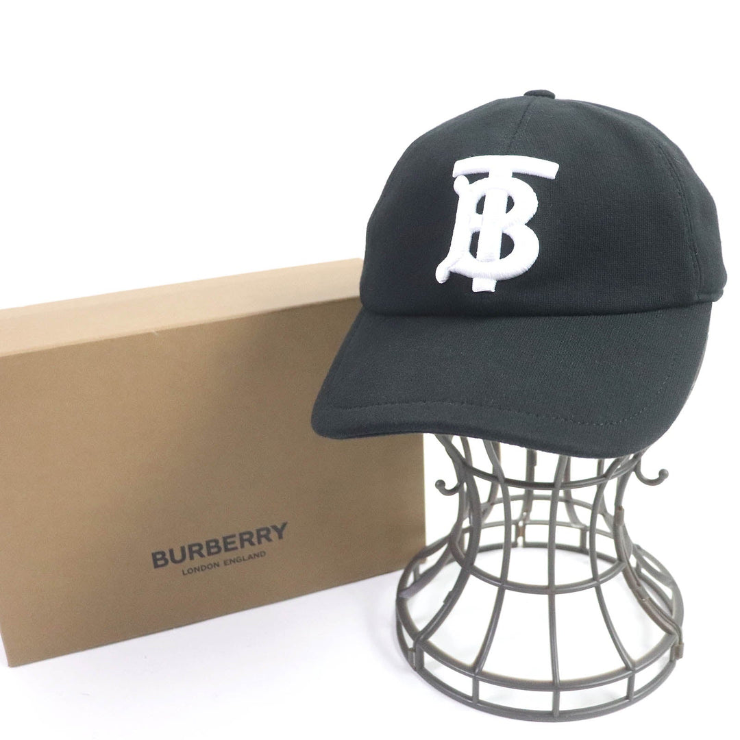 BURBERRY cap 8026899 Main: 100% cotton black mens M Used Authentic