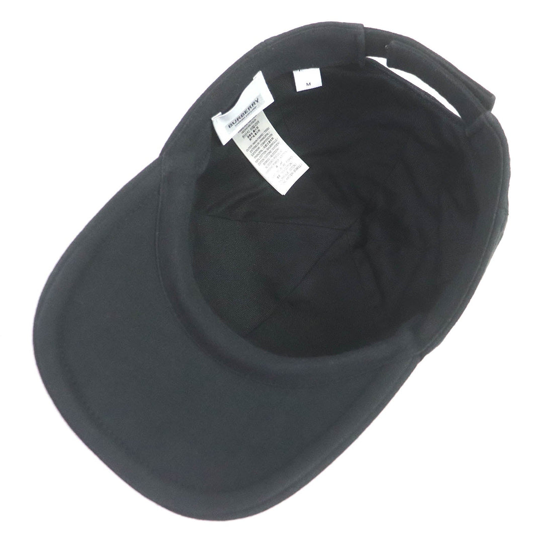 BURBERRY cap 8026899 Main: 100% cotton black mens M Used Authentic