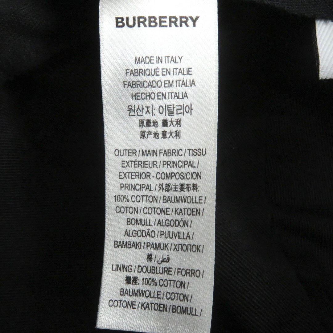 BURBERRY cap 8026899 Main: 100% cotton black mens M Used Authentic