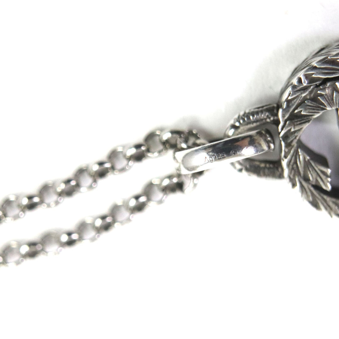 GUCCI Necklace Main�FAG925 Silver Arabesque Interlocking G mens Used Authentic