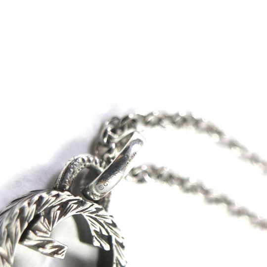 GUCCI Necklace Main�FAG925 Silver Arabesque Interlocking G mens Used Authentic