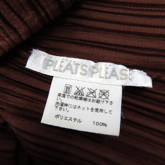 PLEATS PLEASE Cut PP91-JK205 Main: 100% polyester Brown Women 3 Used Authentic