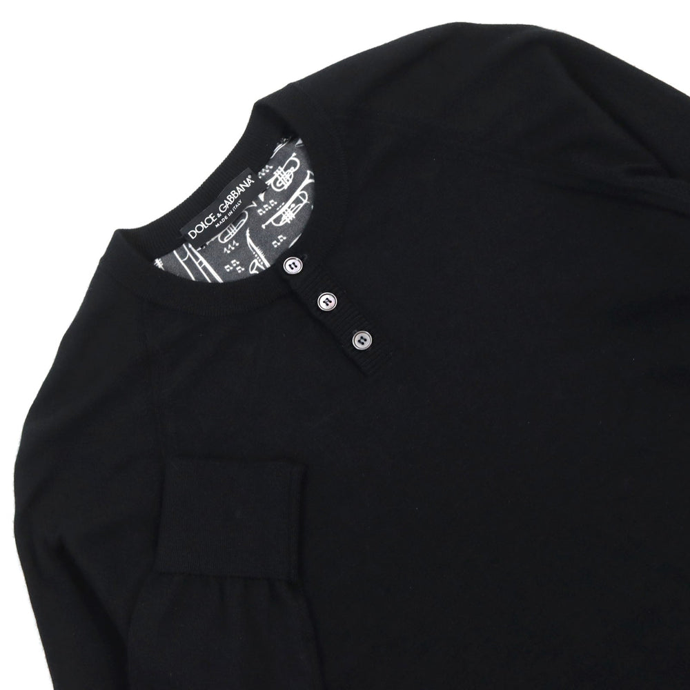 DOLCE&GABBANA knit GQ502K / F78A3 Main: 70% cashmere, Main: 30% silk Black type mens 44 Used Authentic