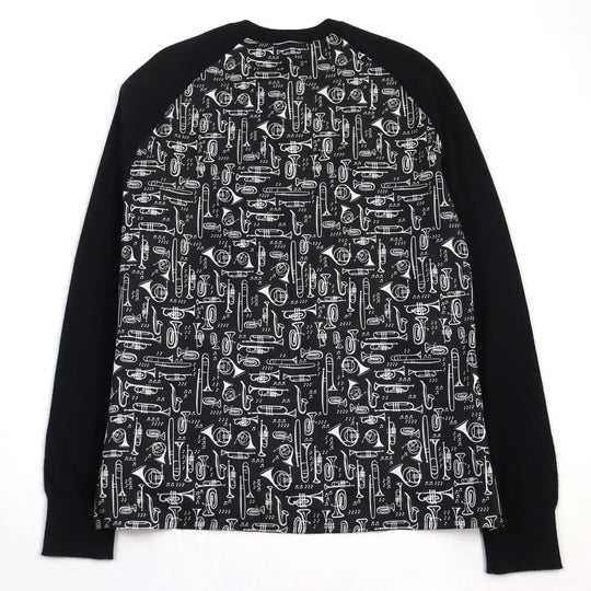 DOLCE&GABBANA knit GQ502K / F78A3 Main: 70% cashmere, Main: 30% silk Black type mens 44 Used Authentic