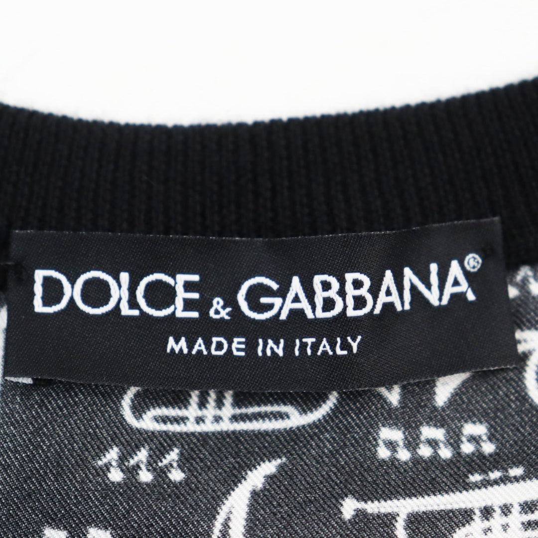 DOLCE&GABBANA knit GQ502K / F78A3 Main: 70% cashmere, Main: 30% silk Black type mens 44 Used Authentic