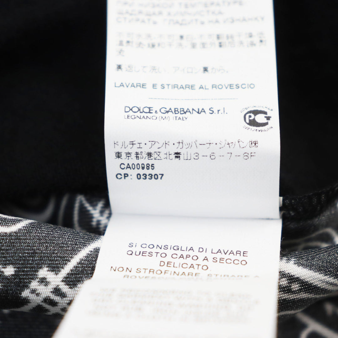 DOLCE&GABBANA knit GQ502K / F78A3 Main: 70% cashmere, Main: 30% silk Black type mens 44 Used Authentic