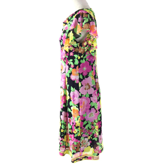 LEONARD FASHION one piece Main: 65% acetate, Main: 35% polyester Black multicolor Women 38 Used Authentic