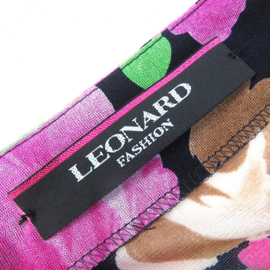 LEONARD FASHION one piece Main: 65% acetate, Main: 35% polyester Black multicolor Women 38 Used Authentic