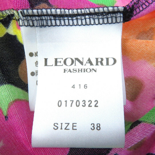 LEONARD FASHION one piece Main: 65% acetate, Main: 35% polyester Black multicolor Women 38 Used Authentic