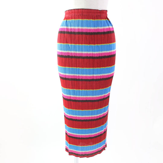 PLEATS PLEASE Long skirt PP14-JG824 Main: 100% polyester multicolor Women 1 Used Authentic