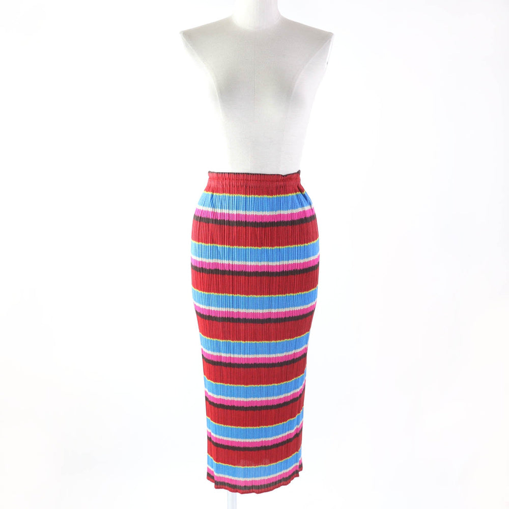 PLEATS PLEASE Long skirt PP14-JG824 Main: 100% polyester multicolor Women 1 Used Authentic