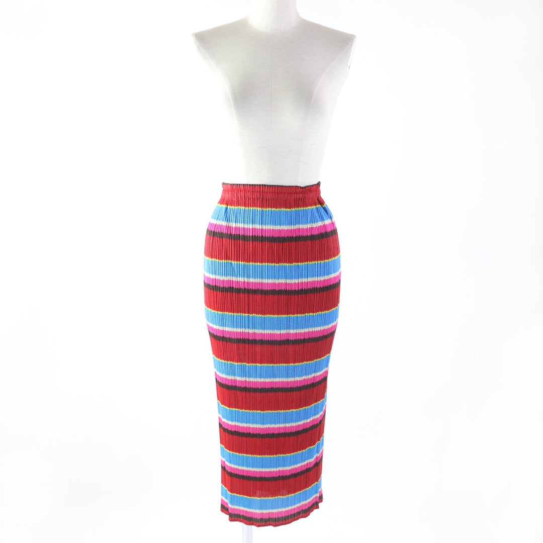 PLEATS PLEASE Long skirt PP14-JG824 Main: 100% polyester multicolor Women 1 Used Authentic