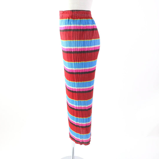 PLEATS PLEASE Long skirt PP14-JG824 Main: 100% polyester multicolor Women 1 Used Authentic