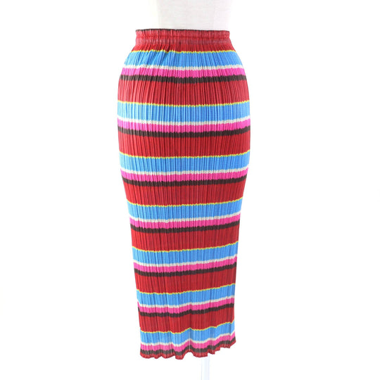 PLEATS PLEASE Long skirt PP14-JG824 Main: 100% polyester multicolor Women 1 Used Authentic