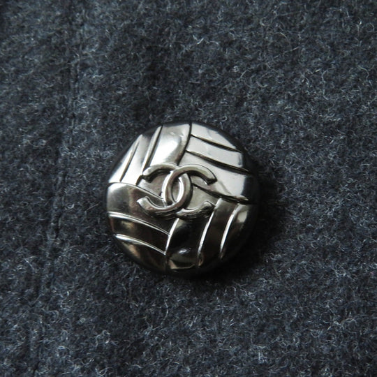 CHANEL skirt 11A P41836 Outer: 60% wool, Outer: 38% angora, Outer: 1% polyurethane, Outer: 1% nylon, Lining: 100% silk Dark gray Women 36 Used Authentic