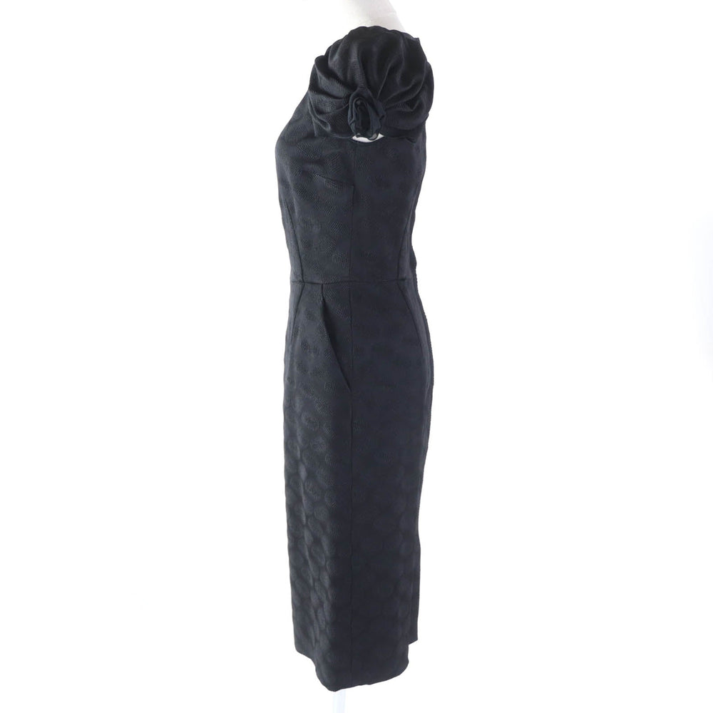 DOLCE&GABBANA one piece Outer: 79% acetate, Outer: 18% nylon, Outer: 3% elastane (polyurethane), Lining: 78% acetate, Lining: 16% nylon, Lining: 6% elastane black Women 38 Used Authentic