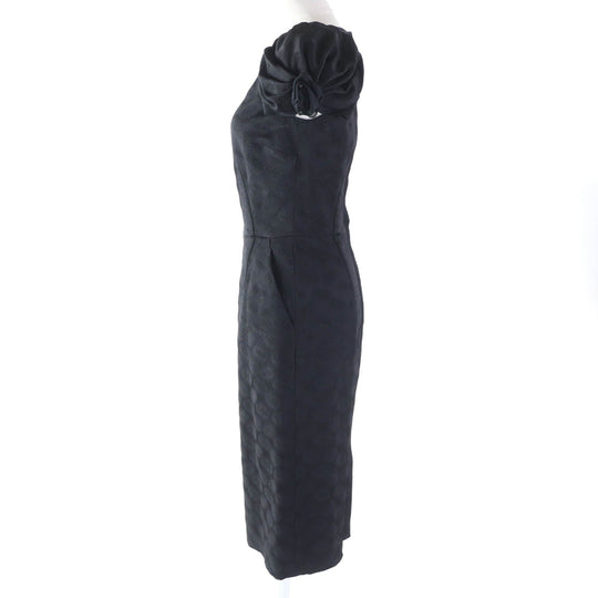 DOLCE&GABBANA one piece Outer: 79% acetate, Outer: 18% nylon, Outer: 3% elastane (polyurethane), Lining: 78% acetate, Lining: 16% nylon, Lining: 6% elastane black Women 38 Used Authentic