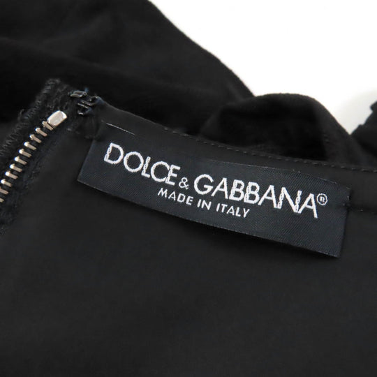 DOLCE&GABBANA one piece Outer: 79% acetate, Outer: 18% nylon, Outer: 3% elastane (polyurethane), Lining: 78% acetate, Lining: 16% nylon, Lining: 6% elastane black Women 38 Used Authentic
