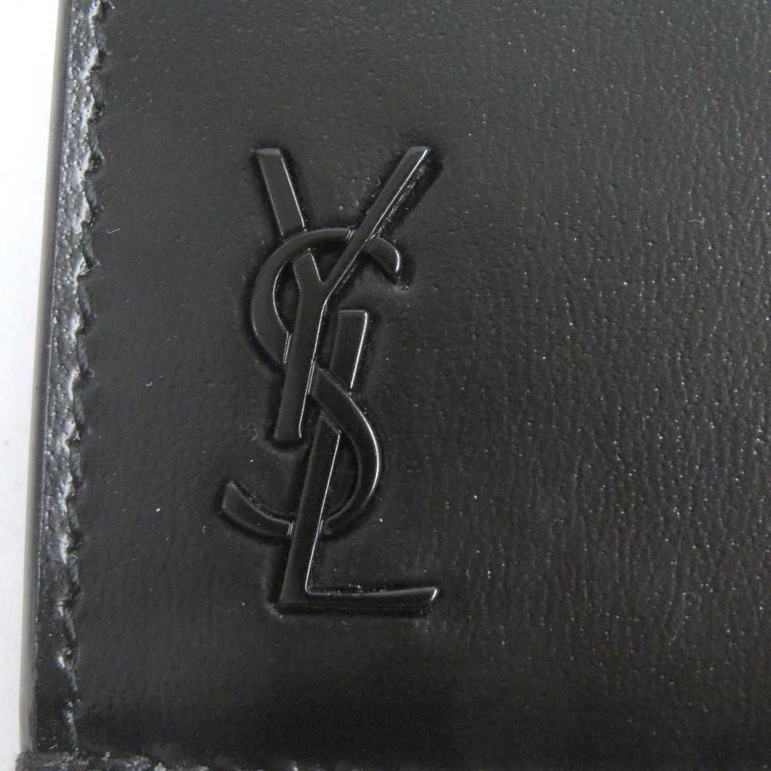 SAINT LAURENT PARIS Coin case 629899 Main: Leather black mens Used Authentic