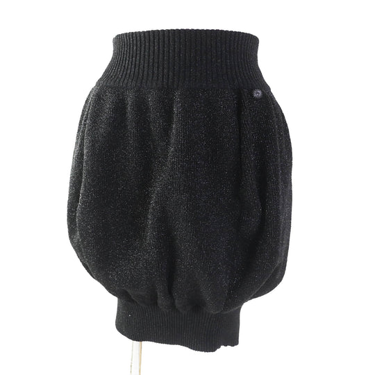 CHANEL skirt 08A P33467 Outer: 57% acetate, 22% nylon, 17% polyester, 4% polyurethane; Lining: 100% nylon Black Silver type Women 36 Used Authentic