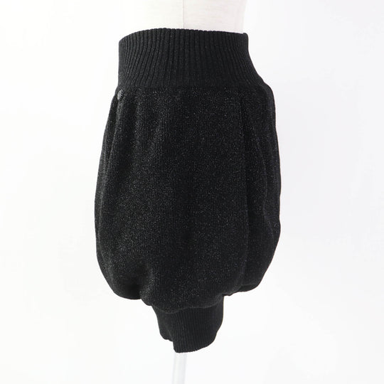CHANEL skirt 08A P33467 Outer: 57% acetate, 22% nylon, 17% polyester, 4% polyurethane; Lining: 100% nylon Black Silver type Women 36 Used Authentic