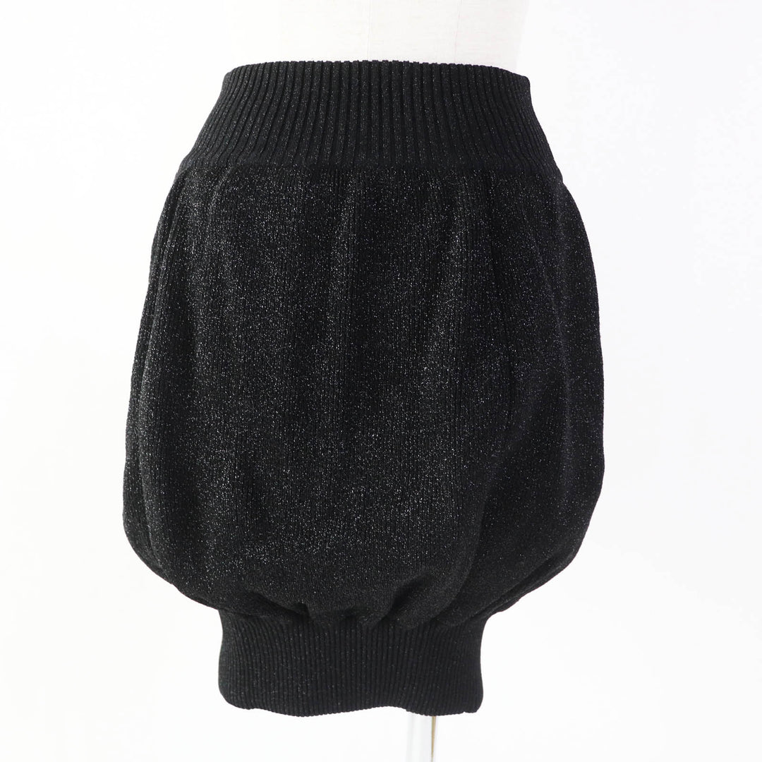 CHANEL skirt 08A P33467 Outer: 57% acetate, 22% nylon, 17% polyester, 4% polyurethane; Lining: 100% nylon Black Silver type Women 36 Used Authentic