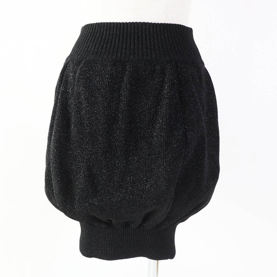 CHANEL skirt 08A P33467 Outer: 57% acetate, 22% nylon, 17% polyester, 4% polyurethane; Lining: 100% nylon Black Silver type Women 36 Used Authentic